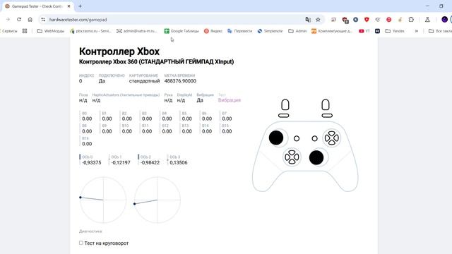 Gamepad Tester Xbox360. (Аналог) смотреть онлайн