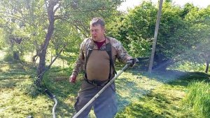 Нож для триммера.Работа Вездекоса ТС1000 и кустореза в п