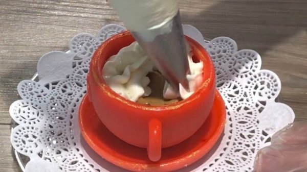 Dessert-Tea cup, how I filled it with cream ☕️Десерт -Чайная пара☕️Как ?