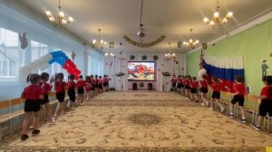 Вход - перестроение к 23 февраля в детском саду