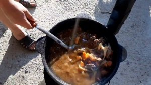 ШУЛЮМ ИЗ МЯСА ДИКОЙ КОЗЫ В КАЗАНЕ - ЧИСТЕЙШАЯ ДИЧЬ