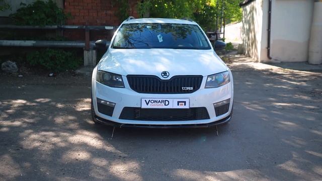 Сплиттер переднего бампера для Skoda Octavia 3 A7 RS #vonardcustoms смотреть онлайн