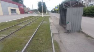 ВИД ИЗ КАБИНЫ ТРАМВАЯ ГОРОД АЧИНСК