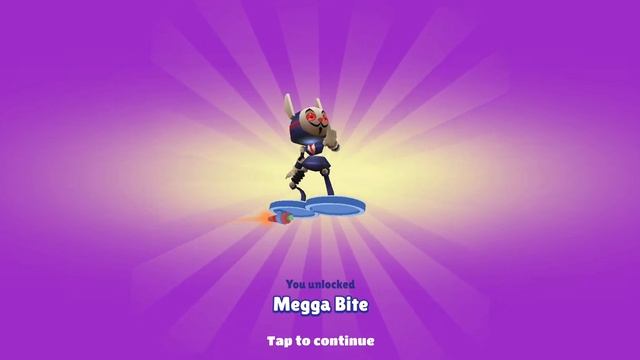 Открыл доску "Megga Bite" в Subway Surfers смотреть онлайн