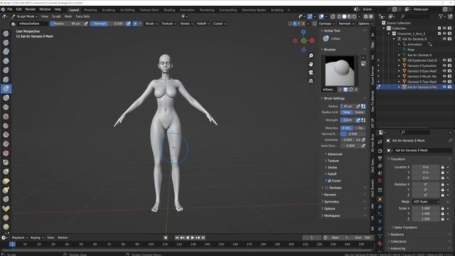 04-01 Unique Character by sculpting in Blender Part 1 смотреть онлайн