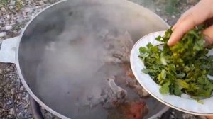 Козлятина в казане на костре. Полезно и вкусно / The healthie