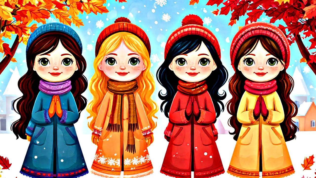 Четыре сестрички Зима, Весна, Лето, Осень |сказки для детей | сказки на ночь| аудиосказки | детские смотреть онлайн