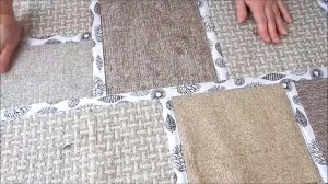 Этот способ соединить полосками многие не знают. Сшила шикарный ковёр из мебельных лоскутов.