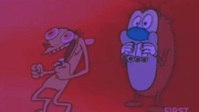Рен и стимпи танцуют под бара бара бере бере/Ren and stimpy dan