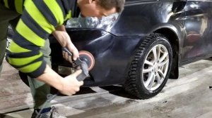 Полировка бампера после притёртости!