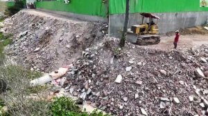 Строительство, очередная засыпка