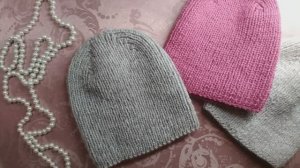 Шапка бини спицами// вязание от начала до макушки//вяжем вместе