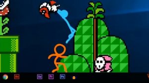 стикманы против 'super mario bros.