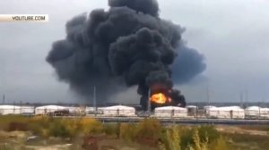 Video пожар Нижегородской области   ЛУКОЙЛ КСТОВО (была п
