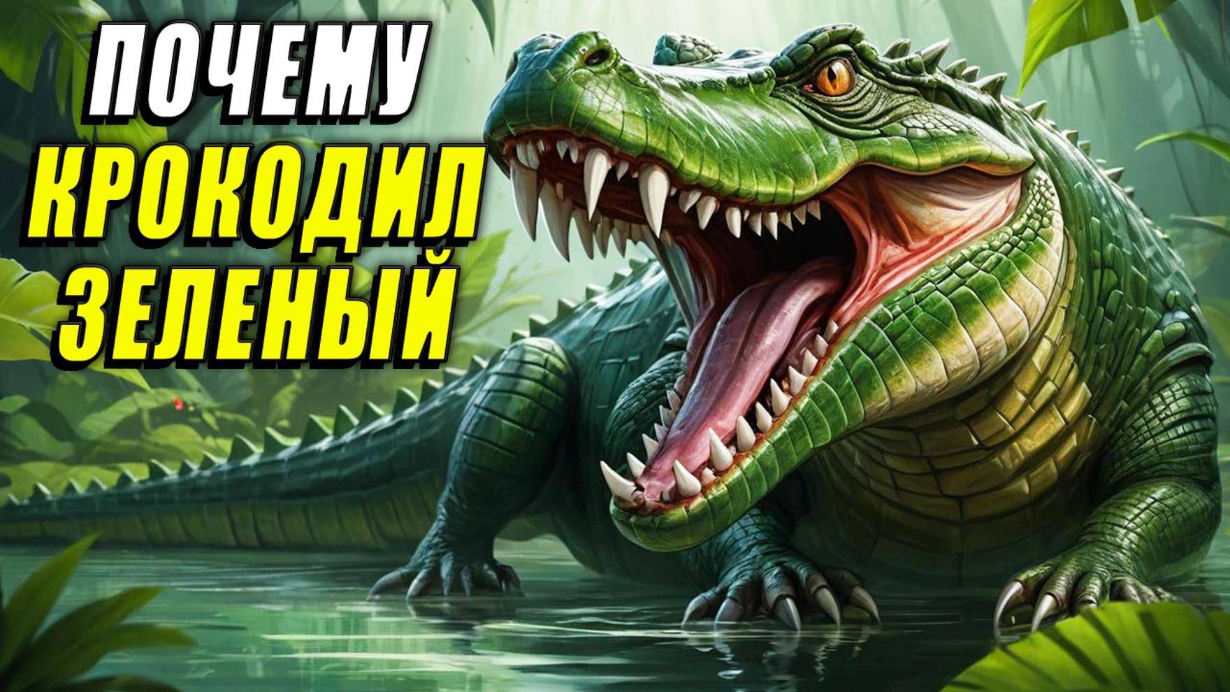 Почему крокодил  зелёный