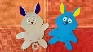 🚀Еще один способ сделать игрушку подвижной. Игрушка-дергунчик «Заяц»