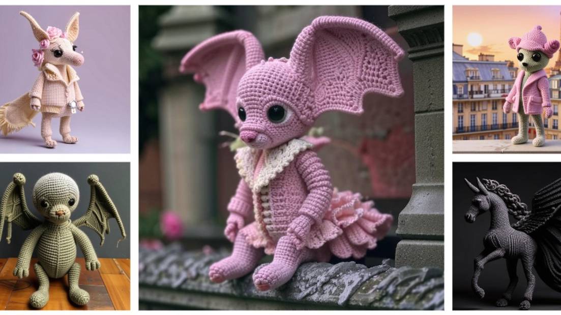МИФИЧЕСКИЕ существа вязаные амигуруми от AI. Подборка №1. смотреть онлайн