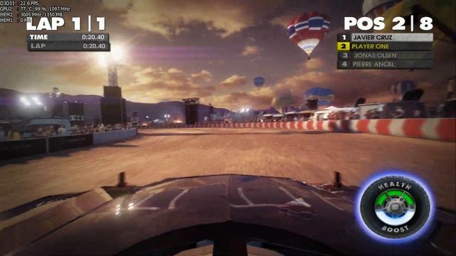 DiRT Showdown тест GPU