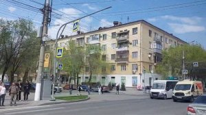 Город Волгоград. Поездка на троллейбусе Авангард по м?