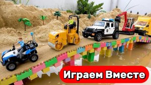 Машинки мультики 🚗 Спасательная миссия: машинки пожарная, экскаватор и кран 🚚 Видео для детей