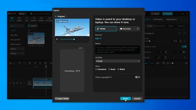Куда сохраняются видео CapCut на ПК. Выбор папки экспорта смотреть онлайн