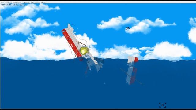 Взрывы кораблей в FLOATING SANDBOX!