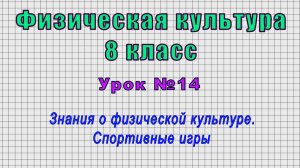 Физическая культура 8 класс (Урок№14 - Знания о физической культуре. Спортивные игры.)