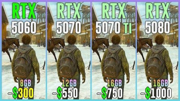RTX 5060 vs RTX 5070 vs RTX 5070 TI vs RTX 5080 - Test in 20 Games