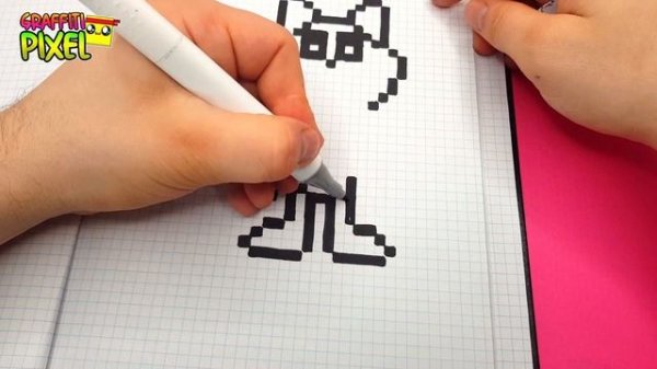 Рисунки по клеточкам  КОТ НАП ПОППИ ПЛЕЙТАЙМ 3  ! Pixel art CatNap Poppy Playtime Chapter 3