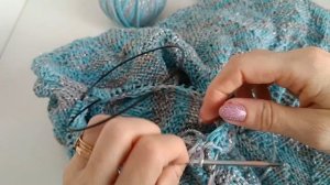 Как вывязать окат рукава в модели со спущенным плечом./ МК 🧶