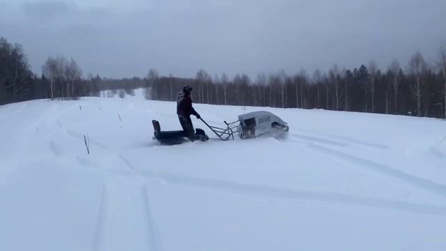 Мотобуксировщик в деле💪 смотреть онлайн