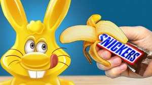 Как сделать Банановый Сникерс для желейного зайца Харитона SNICKERS