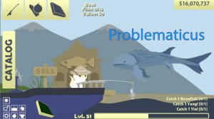 Ловим рыбу Проблематикус (Problematicus) в игре Cat Goes Fishing