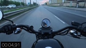 Разгон 0-100 км/ч Harley-Davidson Sportster 883R 2011г
