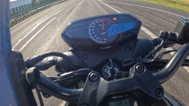 Bajaj Pulsar N250, максимальная скорость мопеда. смотреть онлайн