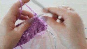 Сиреневые Весенние Следки спицами.