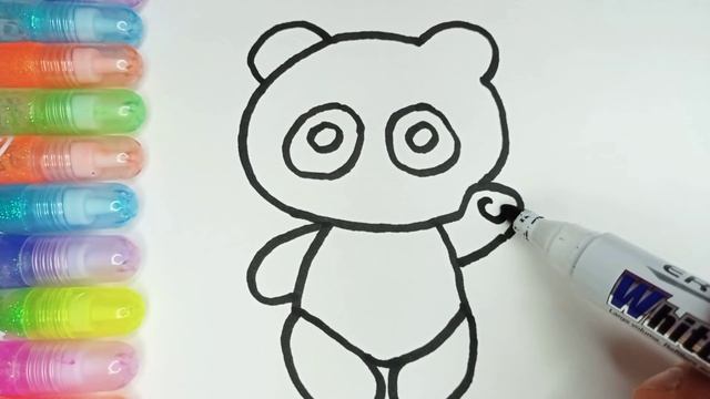 How to draw a Panda | Easy drawing panda for kids | Как нарисовать панду 🐼 смотреть онлайн