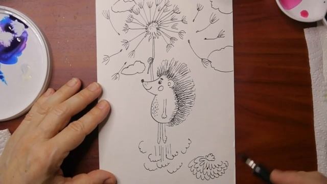 Хорошего ДНЯ! //Hedgehog // ink drawing // RELAX смотреть онлайн