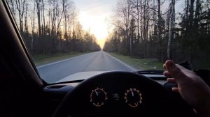 Нива Легенда по трассе с двухосным прицепом, немного н