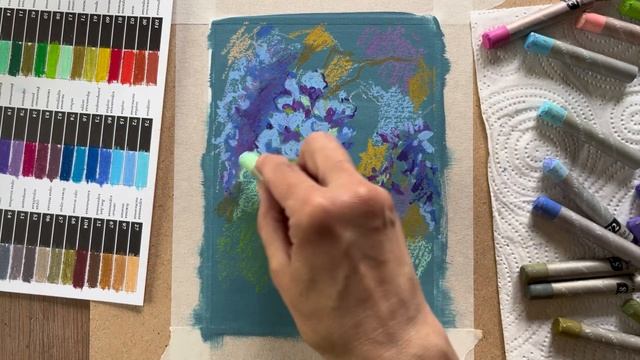 Рисуем цветы масляной пастелью быстро и эффектно! смотреть онлайн