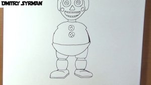 How to draw Phantom Balloon Boy, FNAF, Как нарисовать Фантом Балун Боя, ФНАФ