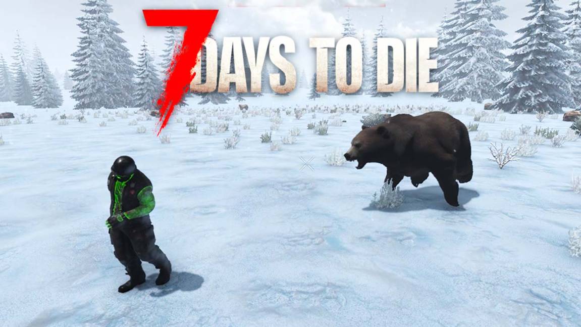 Медведь VS Радиоактивный зомби байкер | 7 days to die смотреть онлайн