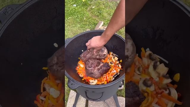 Kazan Kebab 🪵 Казан Кебаб #meat #cooking #food #outdoors #мясовказане #ка смотреть онлайн