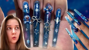 ГЕЛЬ УТЁК В ПЯТКИ 🫠NAIL ART DORAEMON, МАНИКЮР В КОРЕЙСКОМ СТИЛЕ