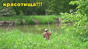 Рыбалка 23 мая на поплавок на малой речке в проводку, красивая и поучительная рыбалка!