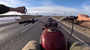 Мотоцикл Урал. Прохват после зимы. IMZ URAL Motorcycle