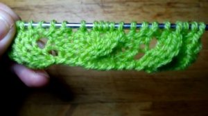 Узор спицами   мережка из ажурных сердечек