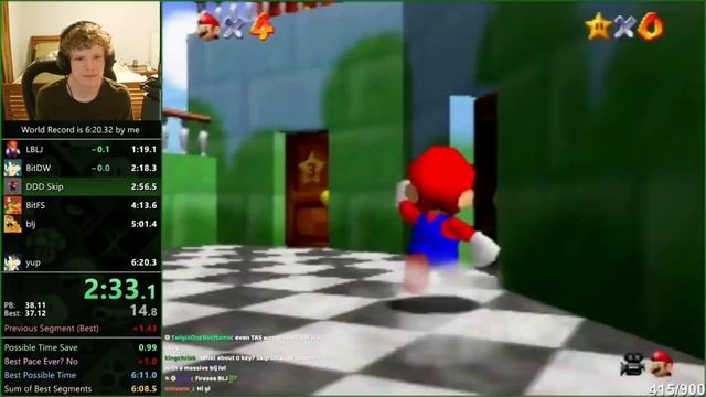Самое быстрое прохождение игры Super Mario 64 (sm64)