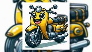 Жёлтый мотоцикл🏍️🌈 | Весёлая Песенка