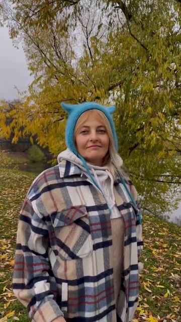 Чепчик из пуха норки с ушками кошечки! inst knitting_blv смотреть онлайн